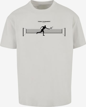 T-Shirt 'Tennis Round 1' Merchcode en gris : devant