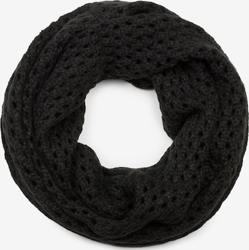 styleBREAKER Schlauchschal 'Strick Loop Schal mit Loch Muster' in Schwarz: Vorderseite