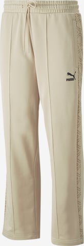 PUMA Regular Pants 'T7 Trend 7Etter' in Beige: front