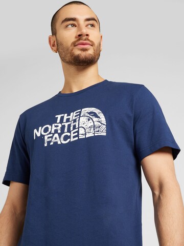 THE NORTH FACE Μπλουζάκι 'WOODCUT DOME' σε μπλε