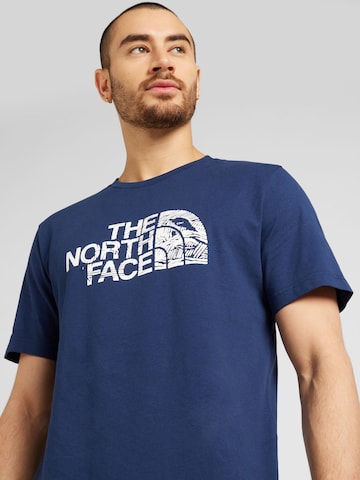 THE NORTH FACE Μπλουζάκι 'WOODCUT DOME' σε μπλε