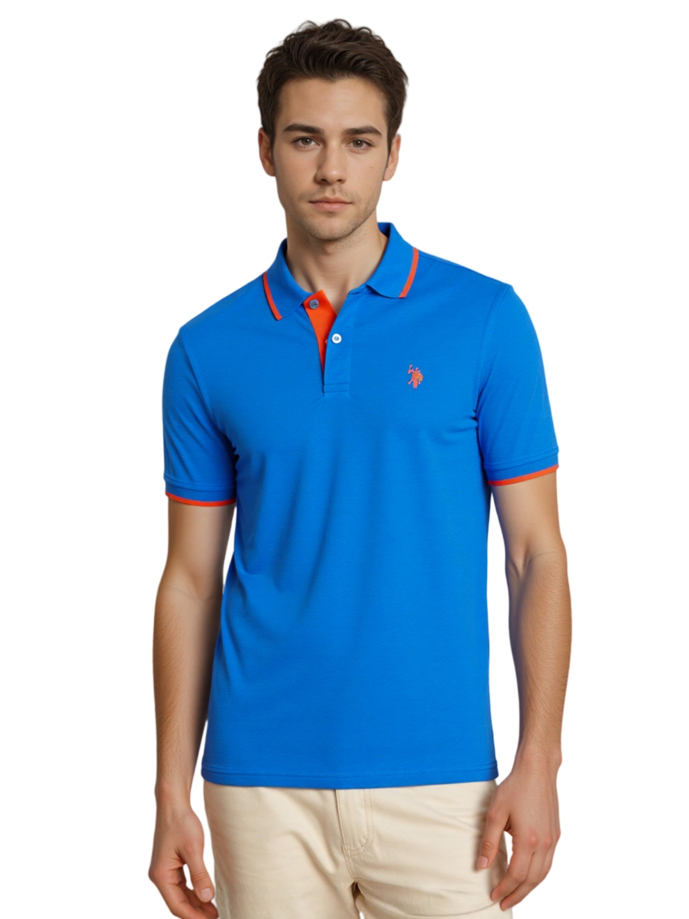 T-Shirt U.S. POLO ASSN. en bleu : devant