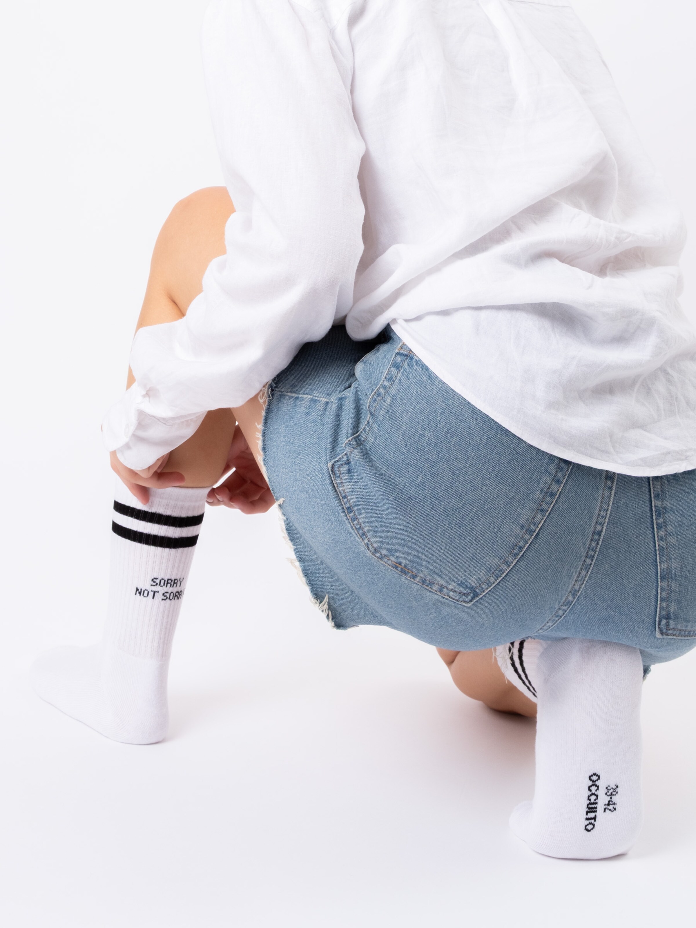 Occulto Socken 'Leo' in Weiß