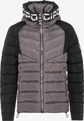 CIPO & BAXX Winter Jacket in Grey: front