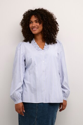 KAFFE CURVE Blouse 'Maia' in Blue: front