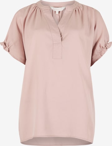 Apricot Ruffle Sleeve Woven T-Shirt ' ' in Pink: Vorderseite