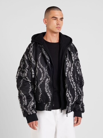 Geacă de primăvară-toamnă de la Versace Jeans Couture pe negru: față