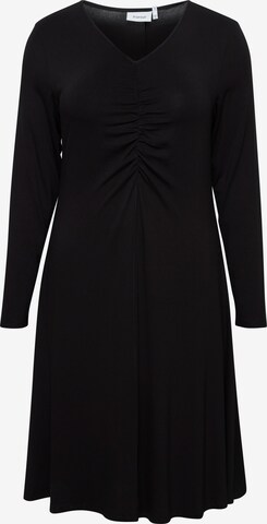 Fransa Curve Dress in Black: front