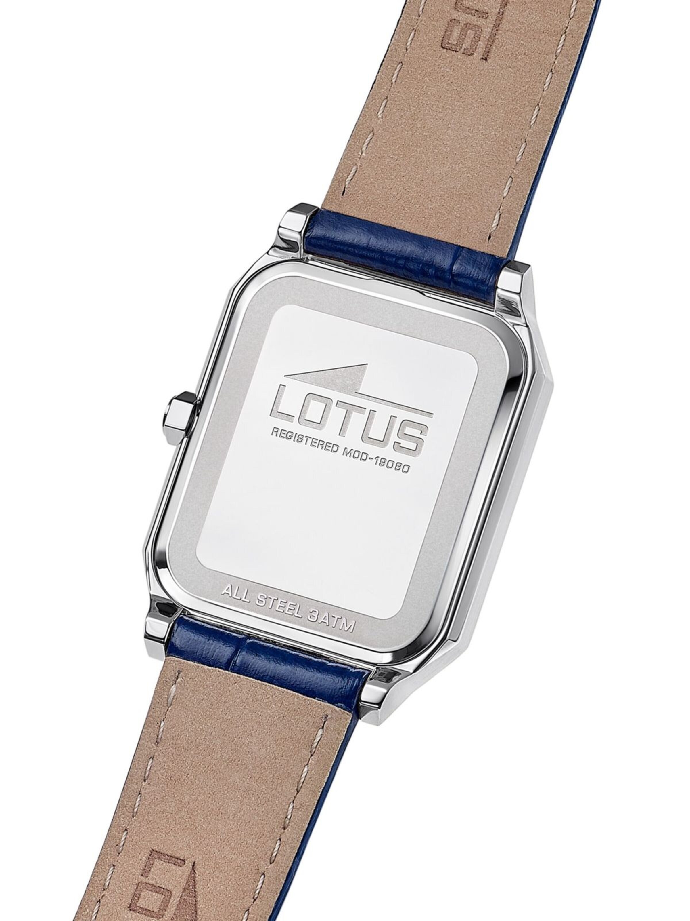 Lotus Analoog horloge 'Date watch Square Series' in Blauw