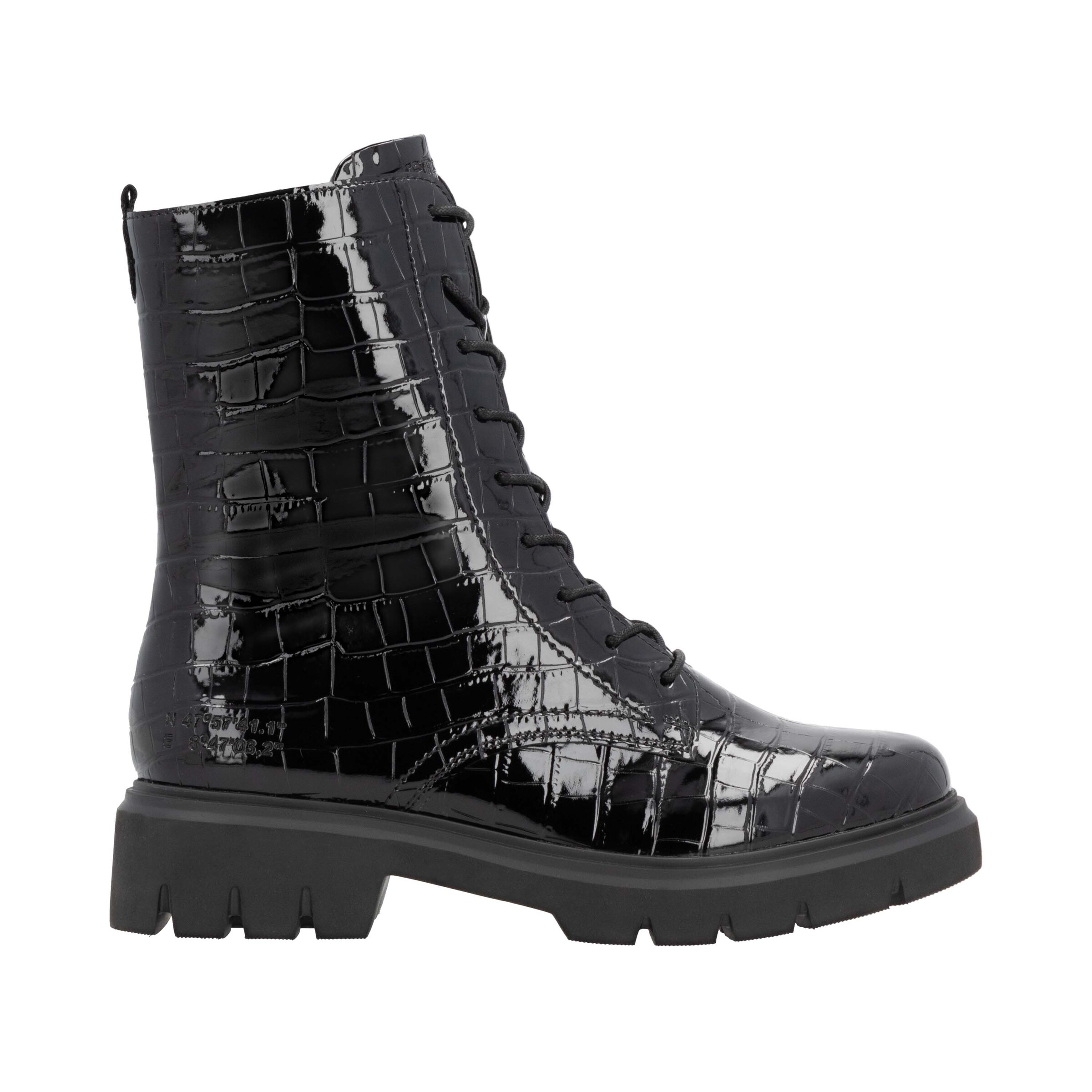 REMONTE Schnürstiefel ' D1W72 ' in Schwarz