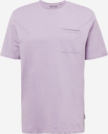 Only & Sons T-Shirt 'ROY' in Lila: predná strana