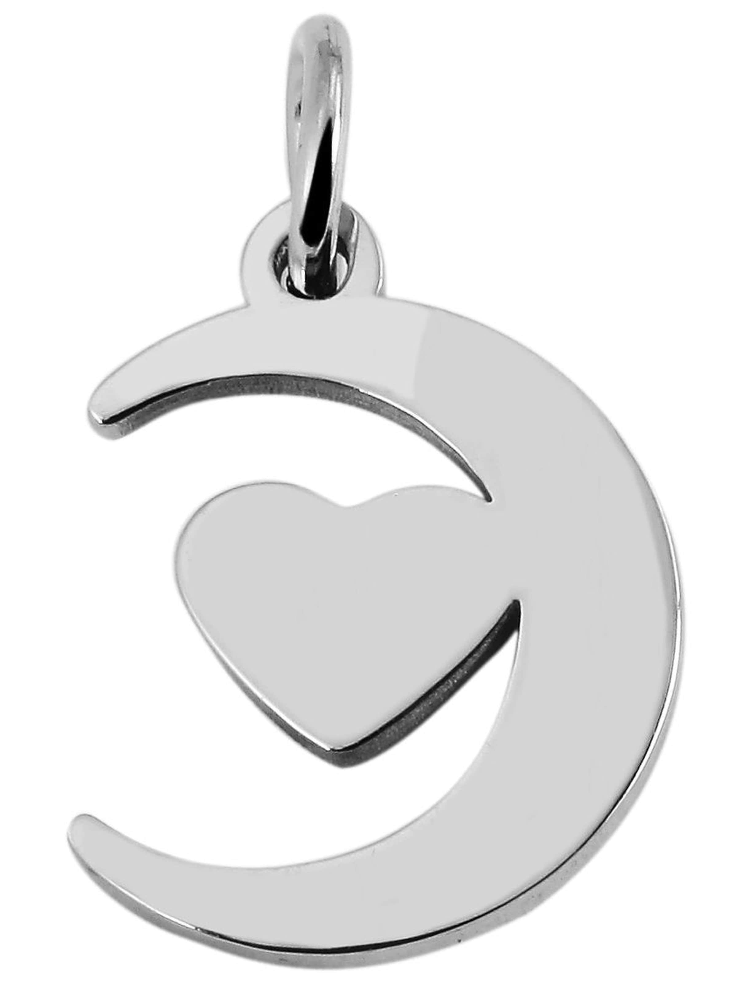 Akzent Anhänger 'Crescent, silberfarbig, langlebig'‌‌‌‌‌‌‌‌‌ in Silber
