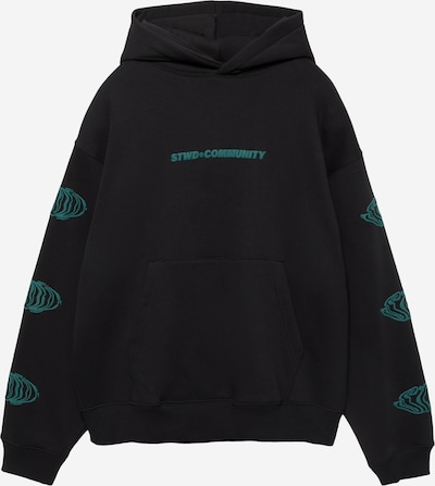 Pull&Bear Sweater majica 'STWD' u cijan plava / crna, Pregled proizvoda