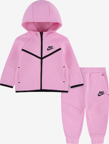 Nike Sportswear Облекло за бягане 'TECH FLEECE' в розово: отпред