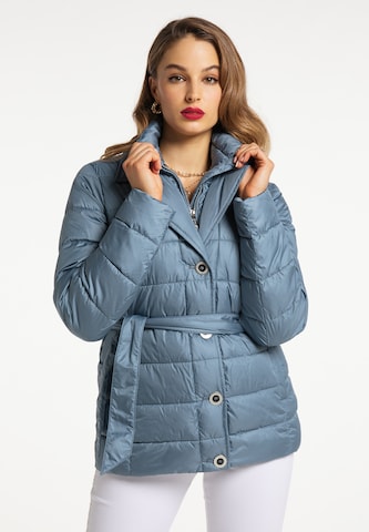 faina Winter Jacket in Blue: front