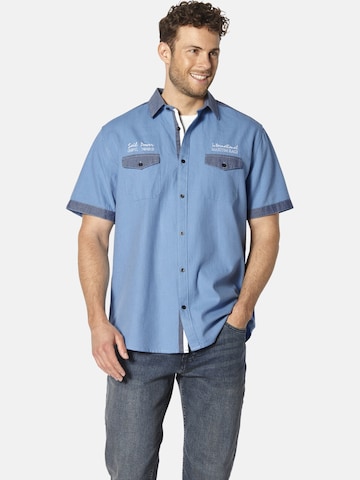 BABISTA Regular fit Button Up Shirt ' Piolasti ' in Blue: front