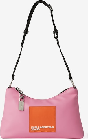 KARL LAGERFELD JEANS - Bolso de hombro en rosa: frente