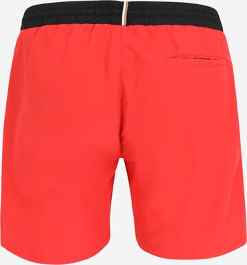 BOSS Black Board Shorts 'Starfish' in Red