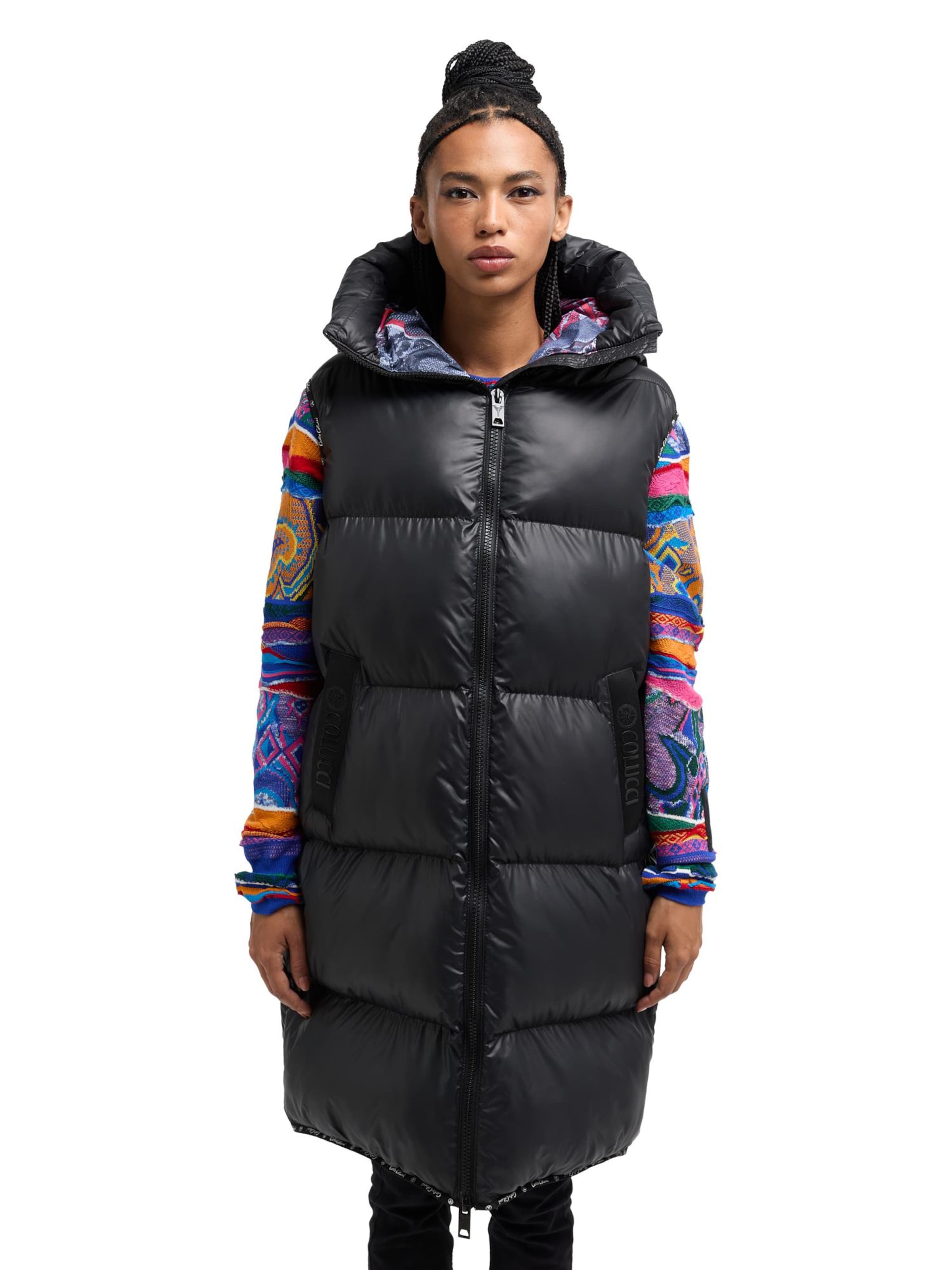 Carlo Colucci Bodywarmer 'Decima' in Zwart: voorkant