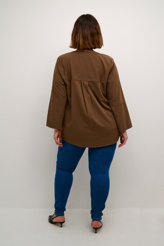 KAFFE CURVE Blouse 'Mie' in Bruin