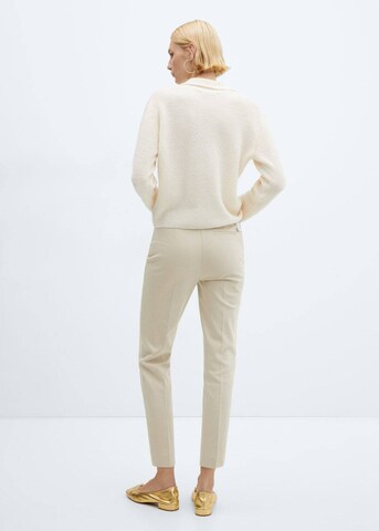 MANGO Slimfit Bukser med fals 'Botones' i beige