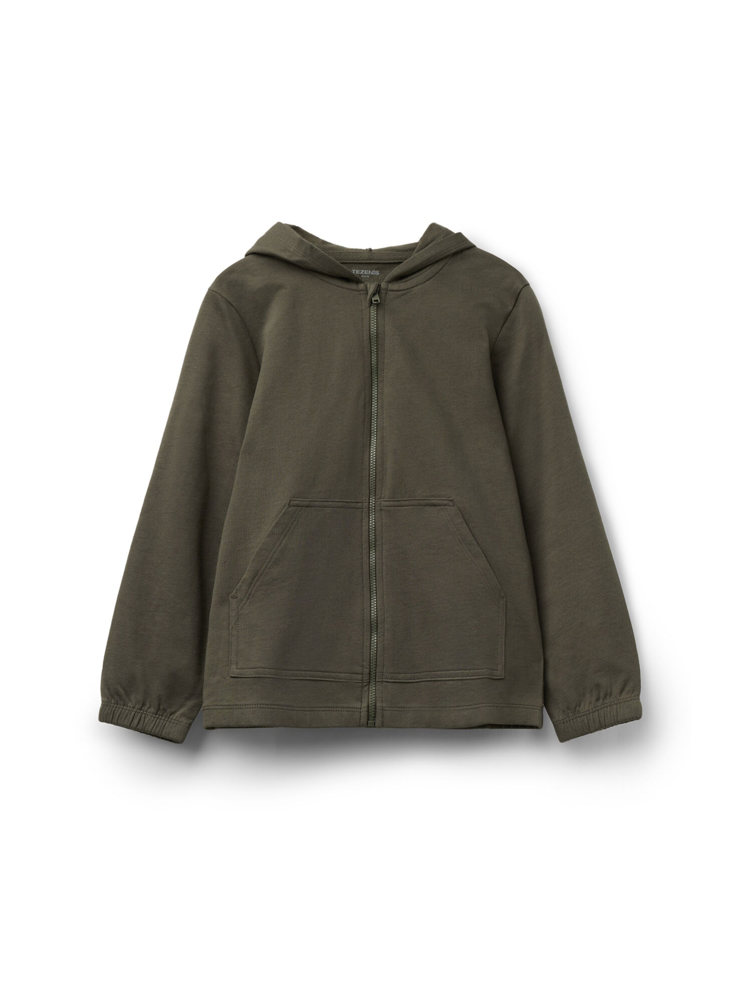Tezenis Zip-Up Hoodie in Green: front
