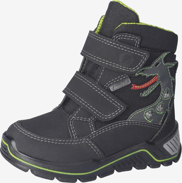 Stivali RICOSTA Ragazzo GRISU Con Luci LED - Impermeabili, Larghezza Larga, Nero, Taglia 27 EU