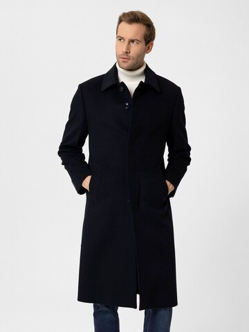 Moxx Paris Between-seasons coat 'Daniel' in Blue: front