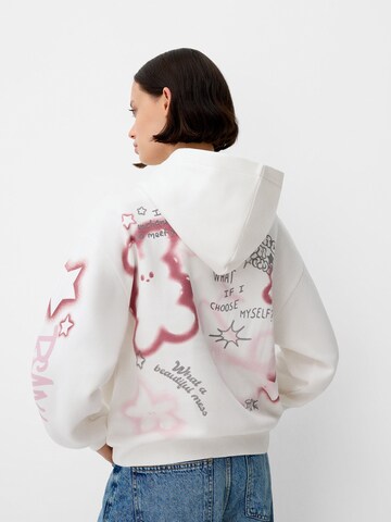 Bershka Sweatshirt in White