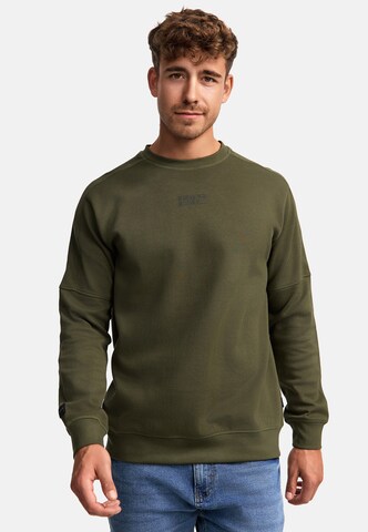 INDICODE JEANS Sweatshirt 'INCliver' in Groen: voorkant