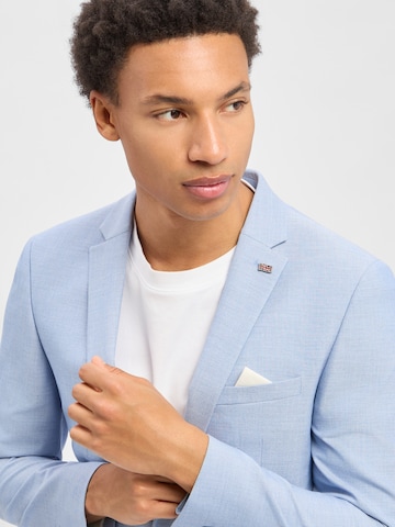 Coupe slim Veste de costume Finshley & Harding London en bleu