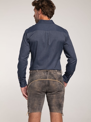 Coupe slim Chemise folklorique SPIETH & WENSKY en bleu