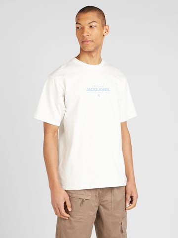 JACK & JONES Bluser & t-shirts 'HUXI' i hvid: forside