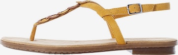 Rieker T-bar sandals in Yellow