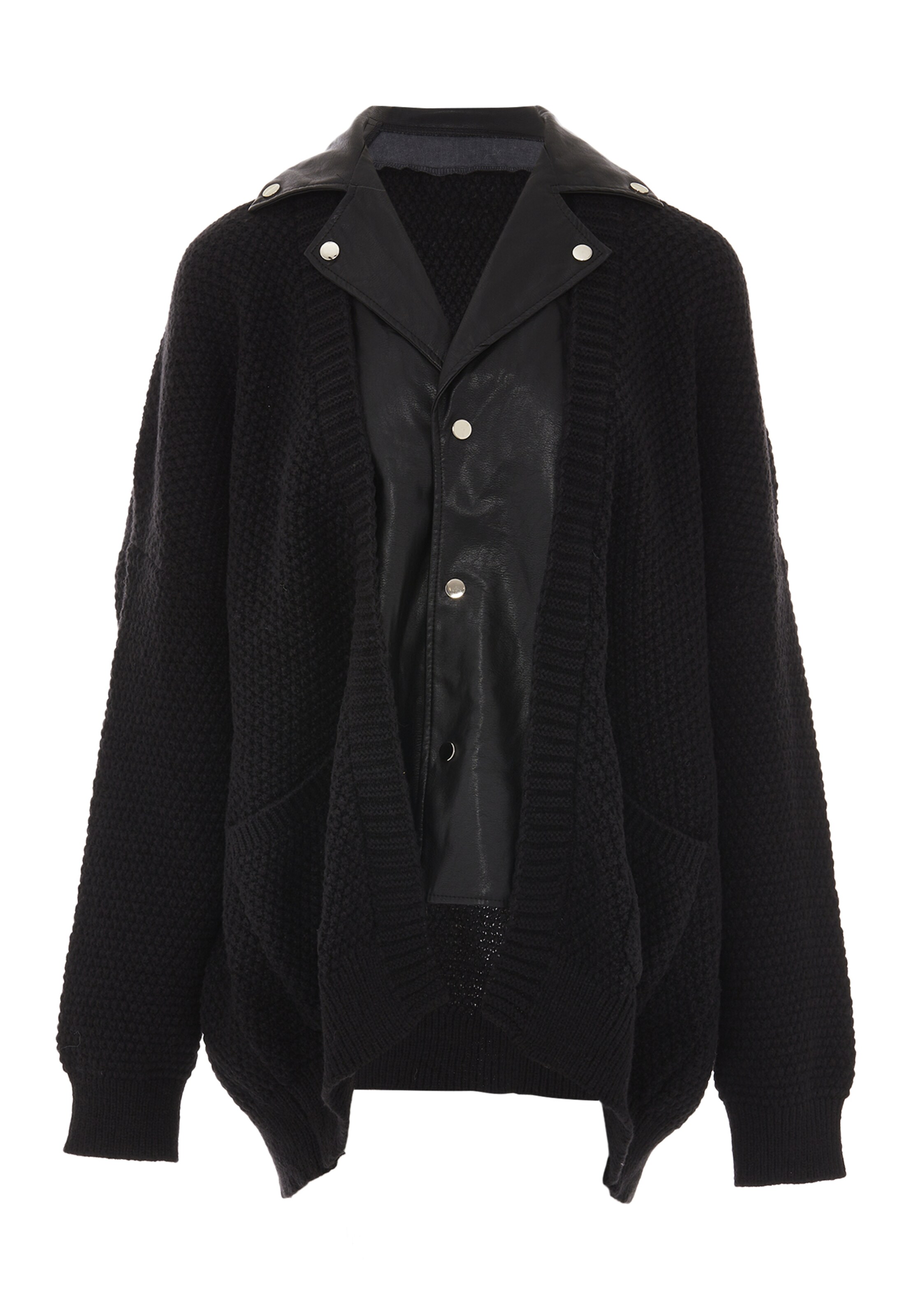 NAEMI Strickjacke in Schwarz: Vorderseite