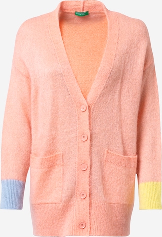 UNITED COLORS OF BENETTON Knit Cardigan in Orange: front