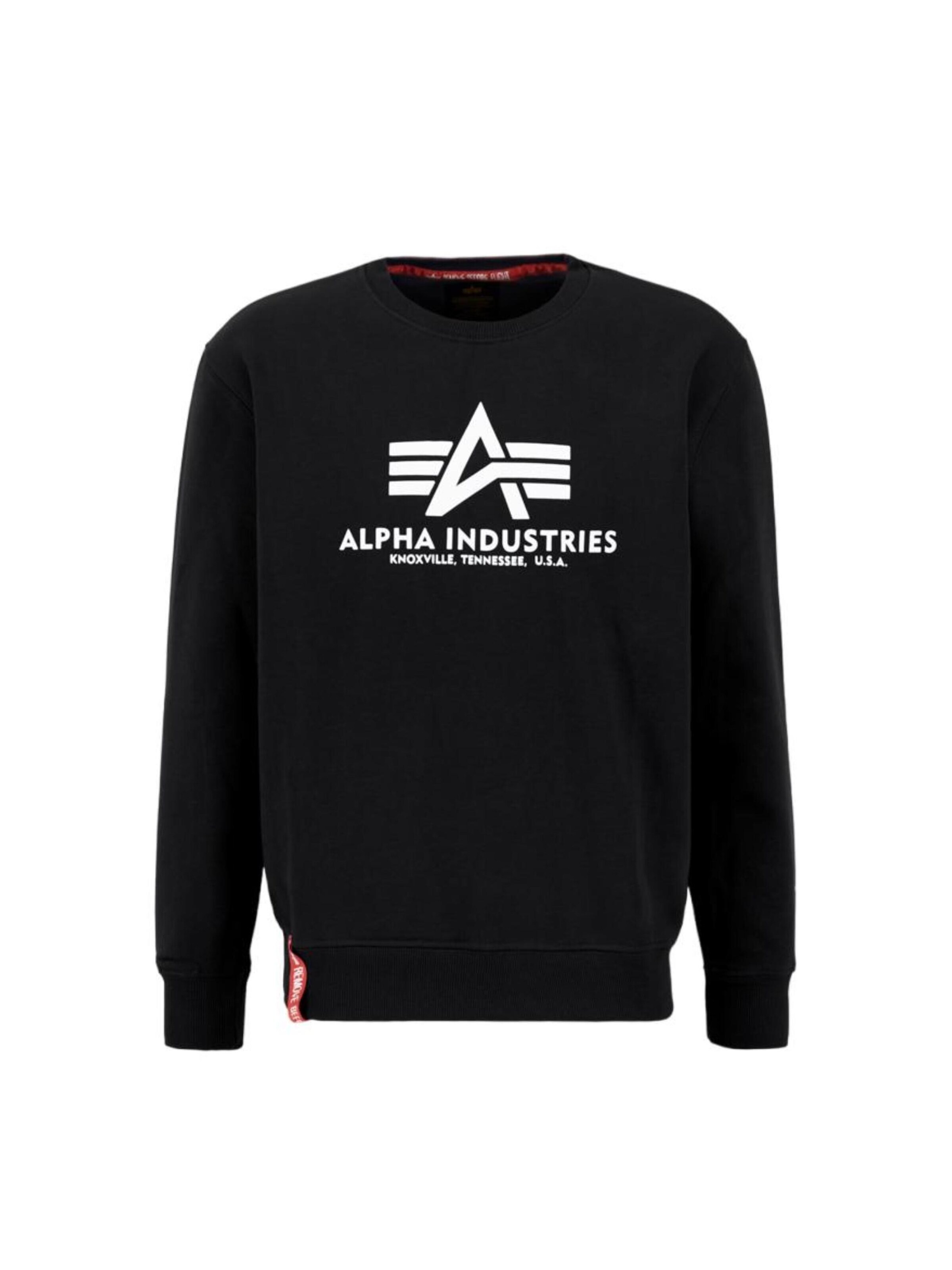 ALPHA INDUSTRIES Sweatshirt 'Basic Logo'‌ in Schwarz: Vorderseite