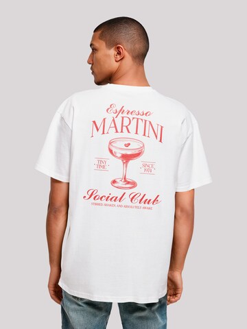 F4NT4STIC T-Shirt 'Espresso Martini Social Club' in Weiß