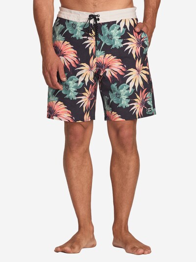 BILLABONG Boardshorts 'Sundays 18.5' en beige / jaune d'or / émeraude / saumon, Vue avec produit