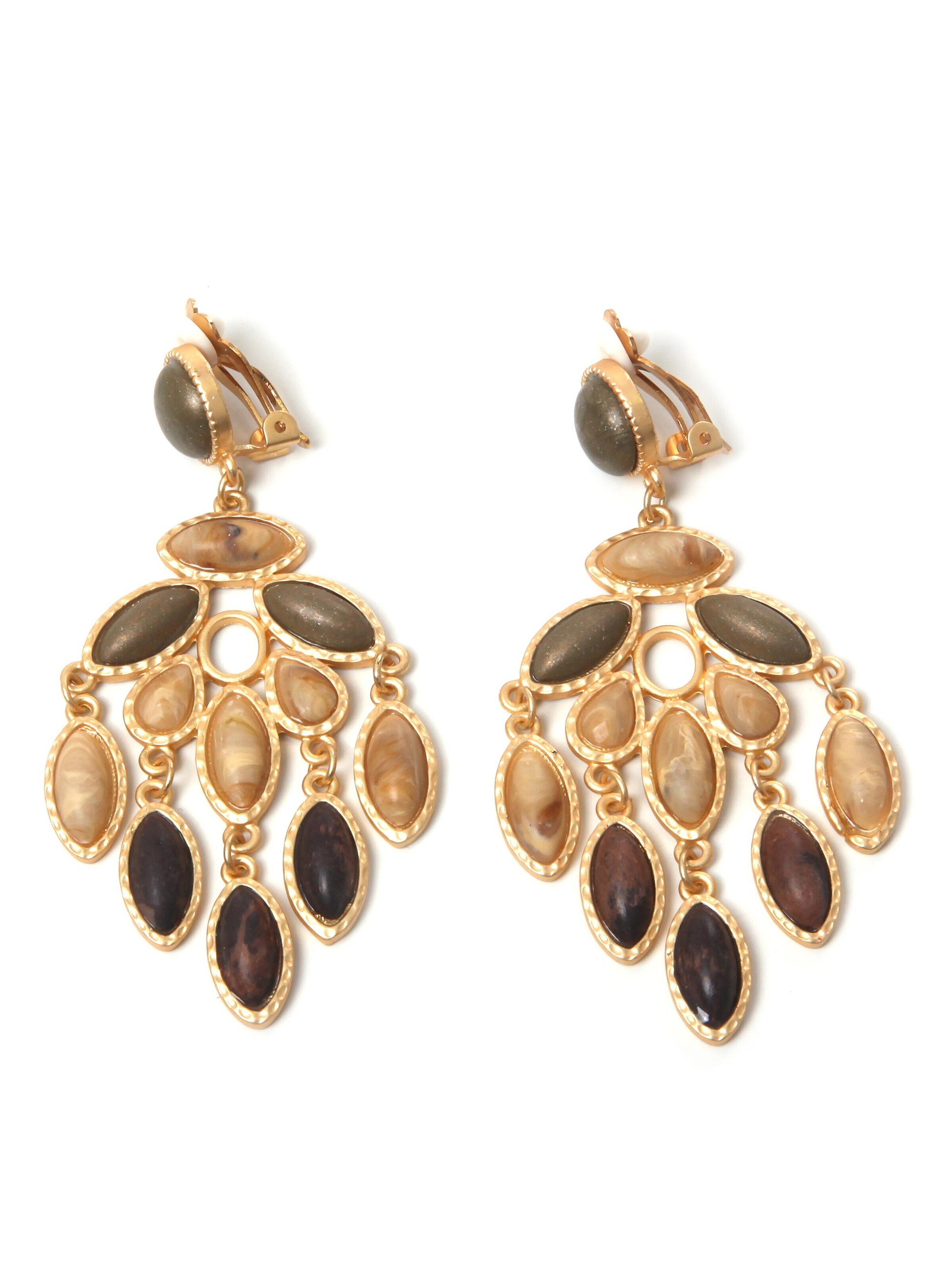 COLLEZIONE ALESSANDRO Earrings 'Rhea' in Brown: front
