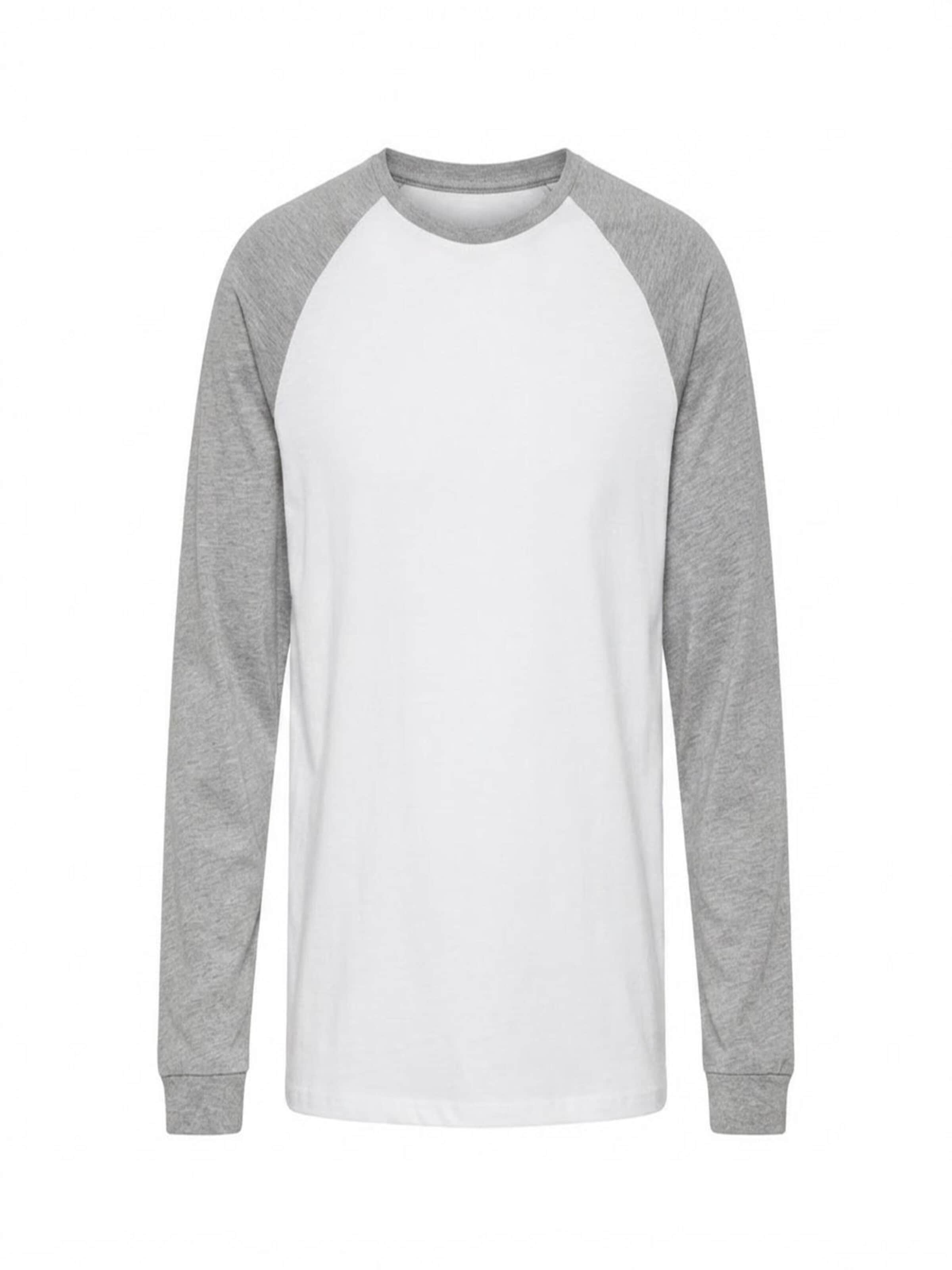 Vanilla Shirt '2-Pack Heren Baseballshirt Lange Mouwen – Wit/Zilvergrijs – Casual Raglan – Maat M' in Silver