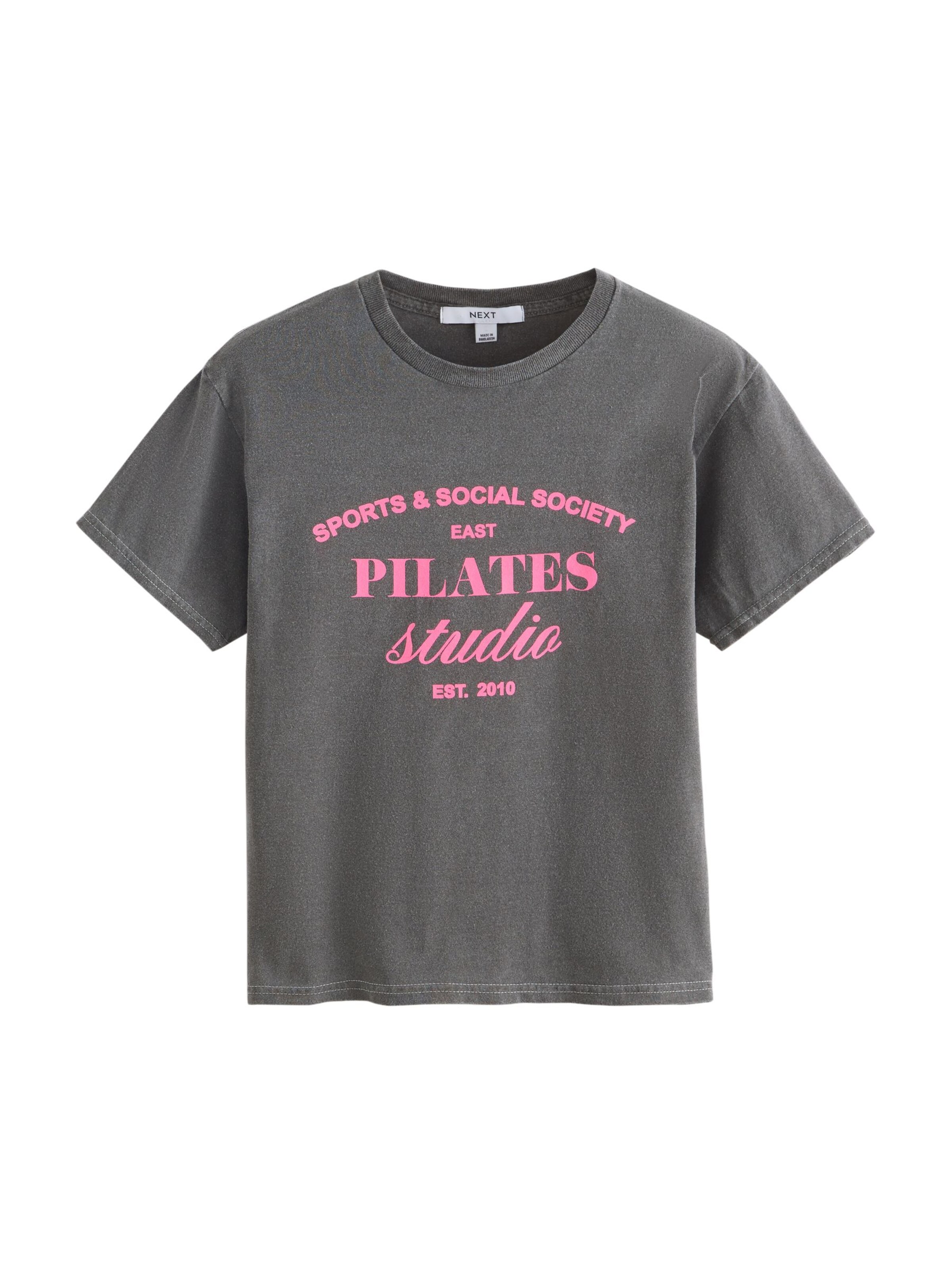 Next Shirt in de kleur Grijs gemêleerd / Pitaja roze, Productweergave