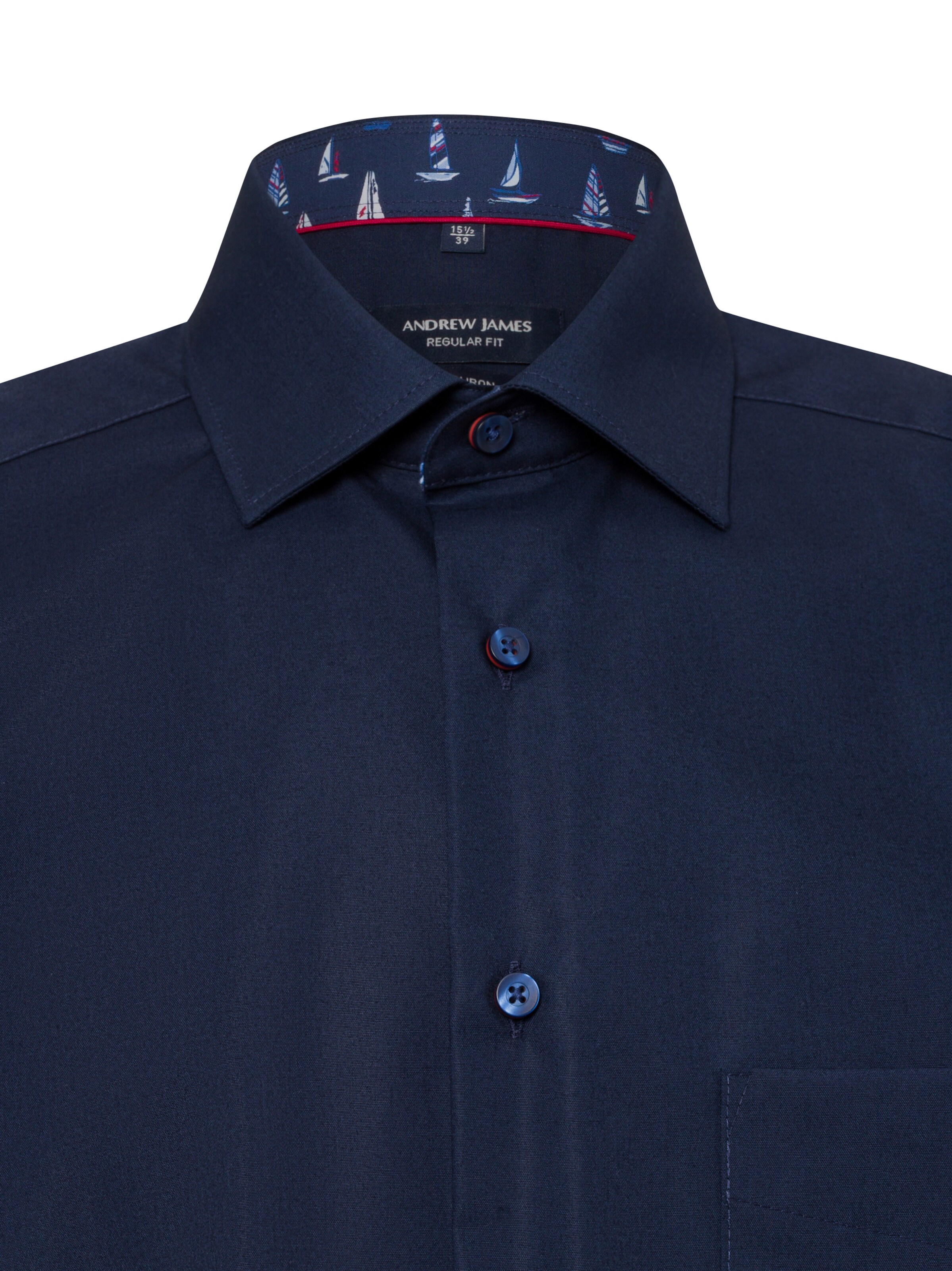 Andrew James Regular fit Button Up Shirt in Blue