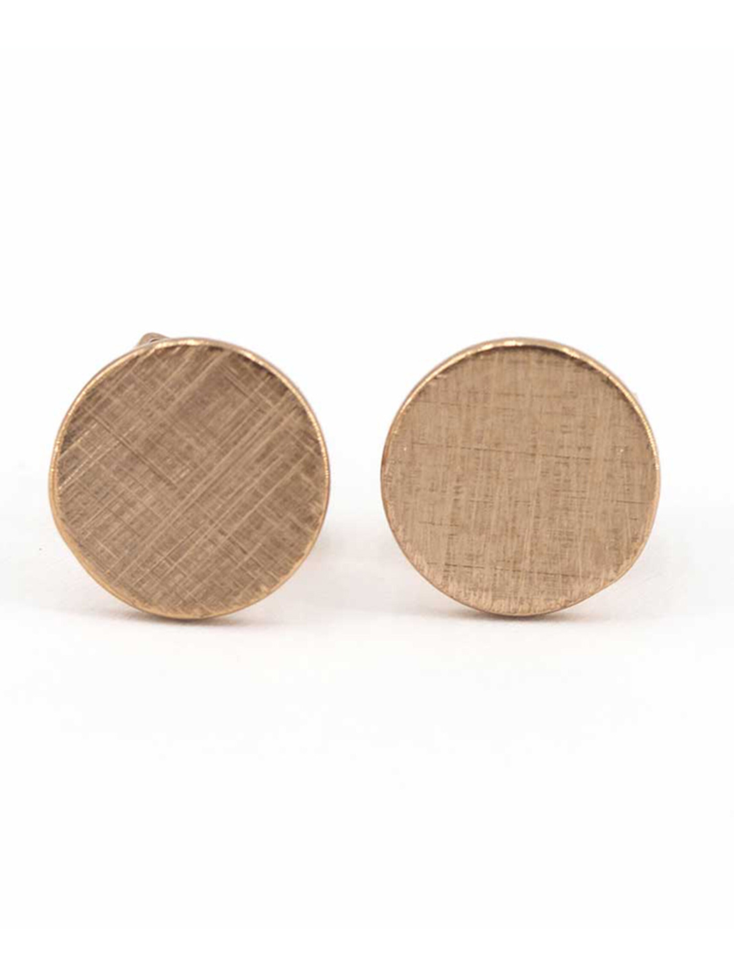 Sergio Engel Ohrringe 'Pura Ohrring 08 Minimalistische Edelstahlstecker in 3 Farben mit gekratzter Oberfläche'‌ in Gold
