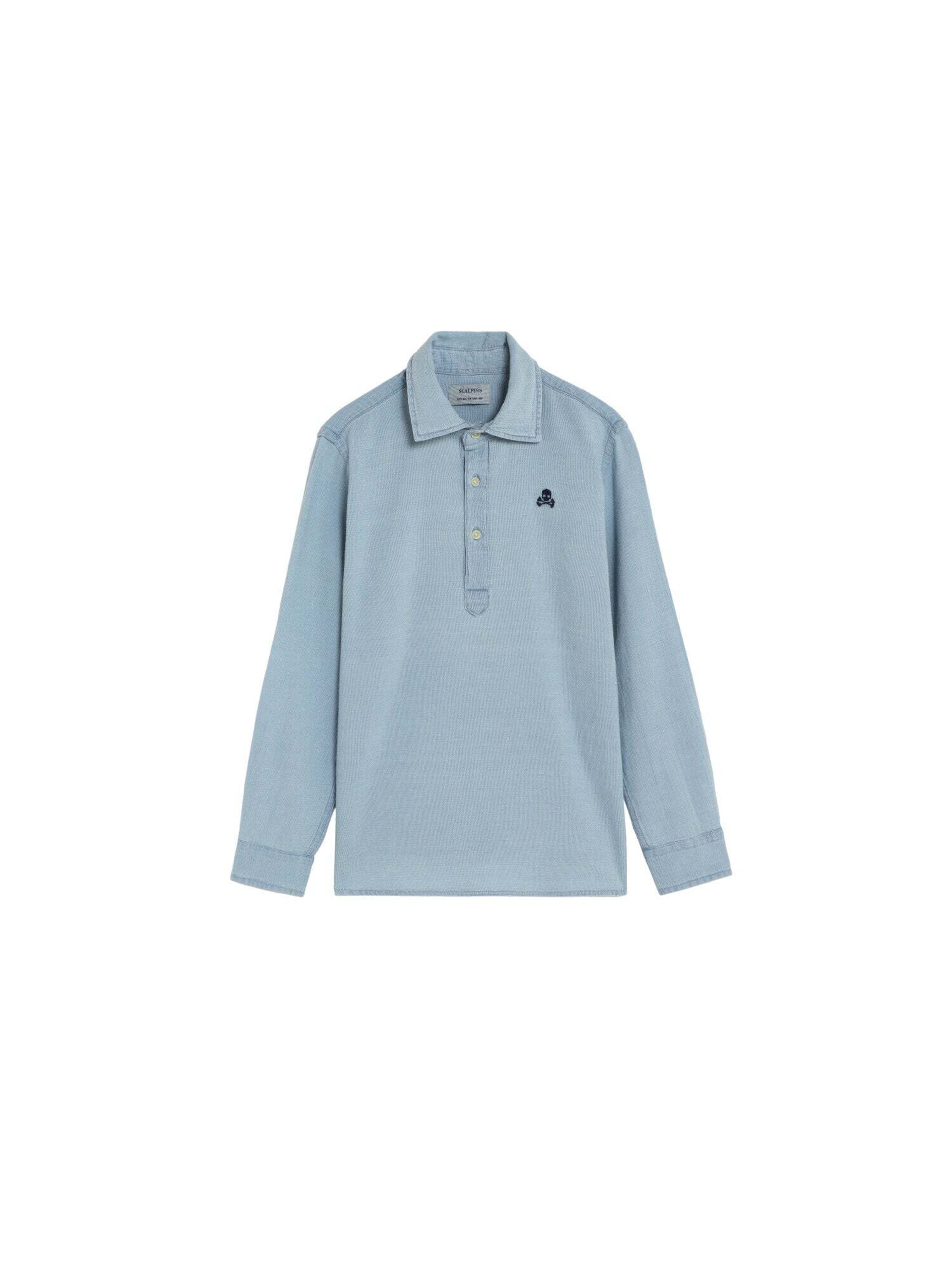 Scalpers Regular fit T-shirt 'Polera' i blå: framsida