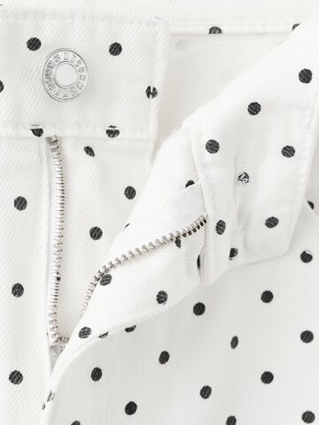 MANGO Wide Leg Jeans 'POLKA' in Weiß