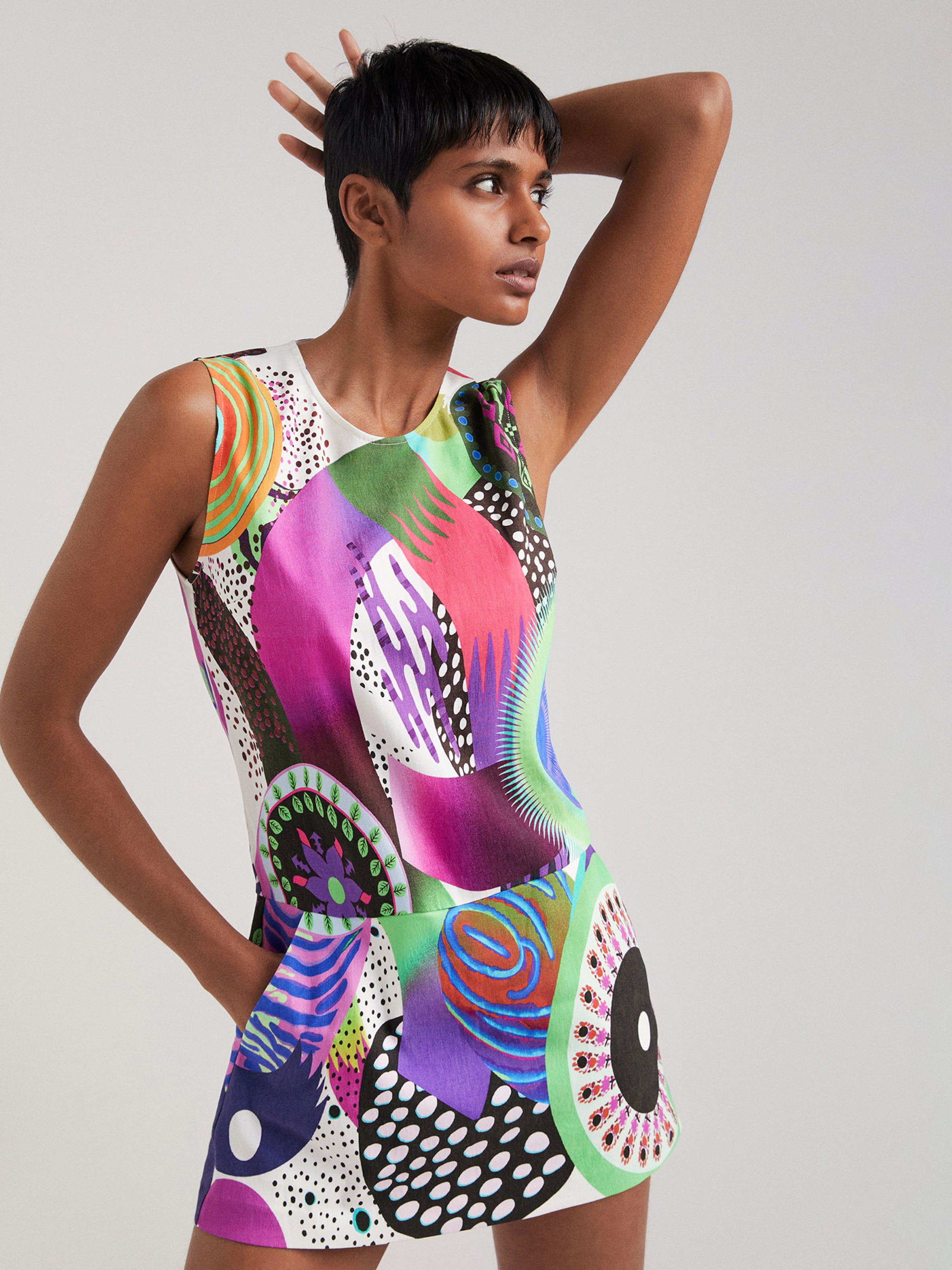 Frauen Jumpsuits Desigual Jumpsuit 'Estrasburgo' in Mischfarben - OC03701 Frauen Jumpsuits Desigual Jumpsuit 'Estrasburgo' in Mischfarben - OC03701