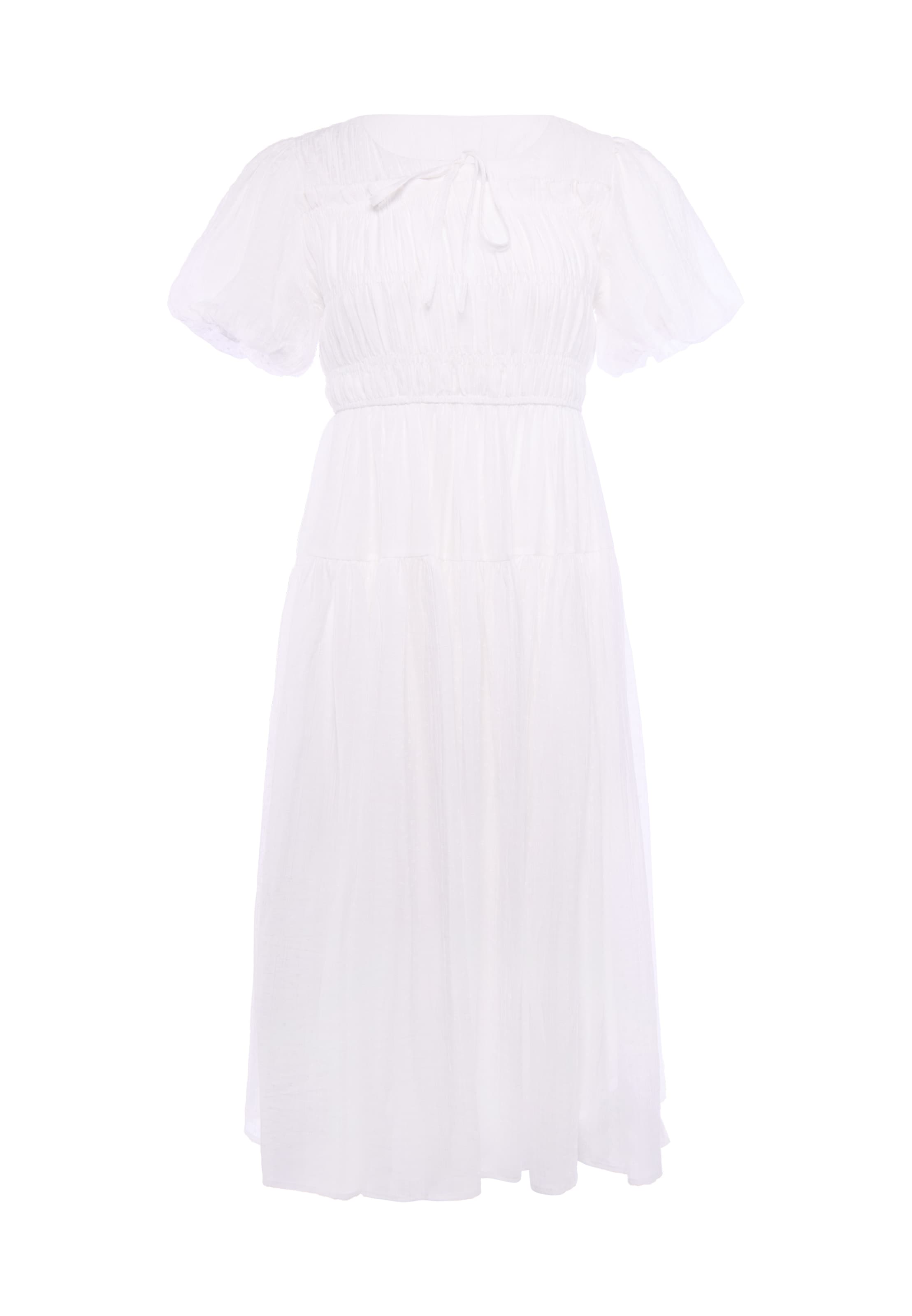 Usha - Vestido en blanco: frente