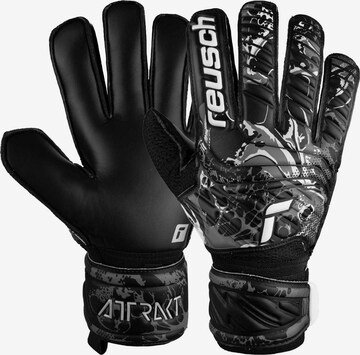 REUSCH Athletic Gloves 'Attrakt Solid' in Black: front