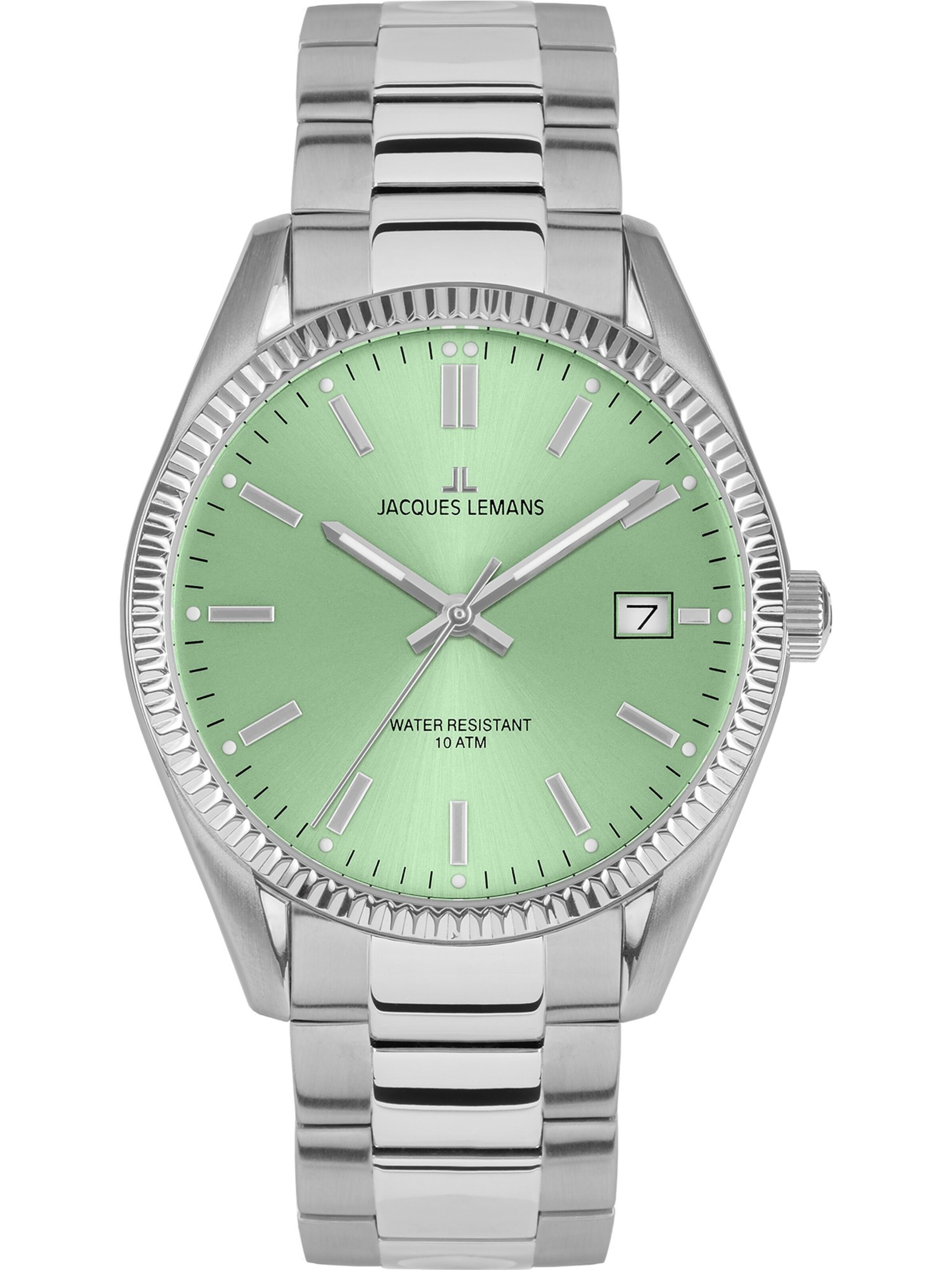 Jacques Lemans Uhr in Grün: Vorderseite